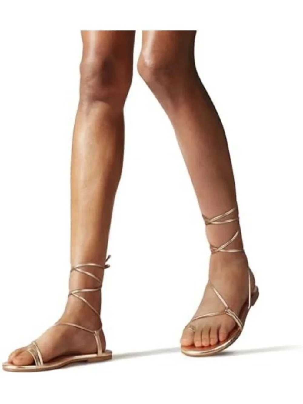Stylish Women's Strappy Lace-Up Sandals | Trendy Tie-Up Flats & Flip Flops